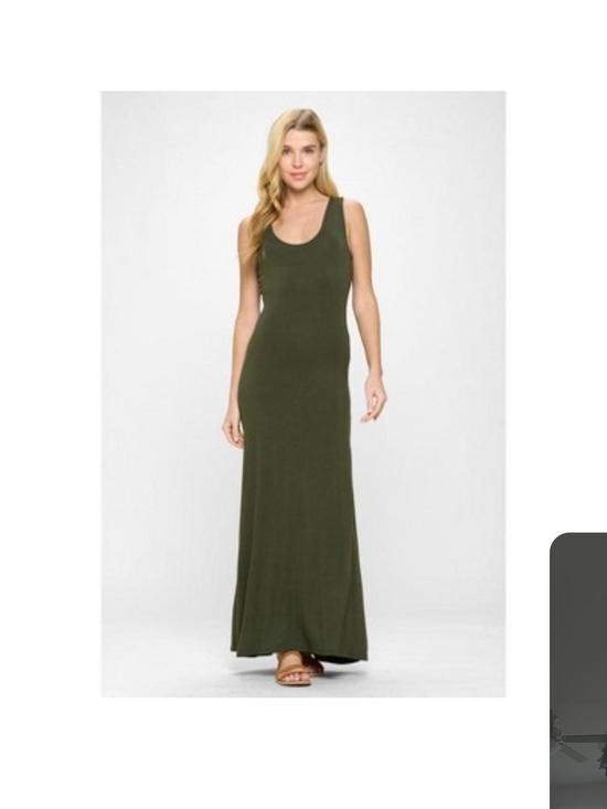 Nordstrom Dresses & Skirts - The WEST K Kelly Knit Racerback Maxi Dress in Olive (Size Large)